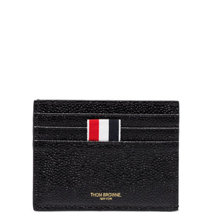 Thom Browne Single Card Holder W/Note Compartment In Pebble Grain Leather - SHEET-1 - LISBON STORE