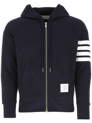 Thom Browne Classic Loopback 4-Bar Zip Hoodie - SHEET-1 - LISBON STORE