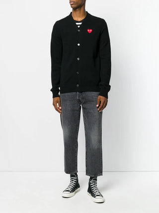 Comme Des Garçons Play Embroidered Heart Cardigan | Shop in Lisbon & Online at SHEET-1.com