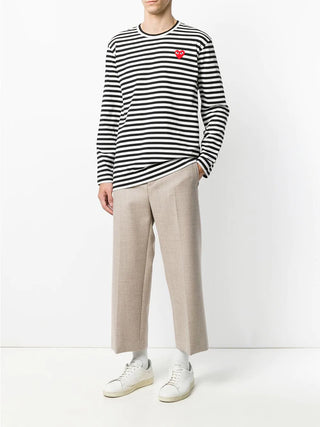 Comme Des Garçons Play Striped Long Sleeve T-shirt | Shop in Lisbon & Online at SHEET-1.com