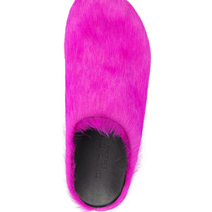 FUSSBET SABOT CALF HAIR SLIPPERS