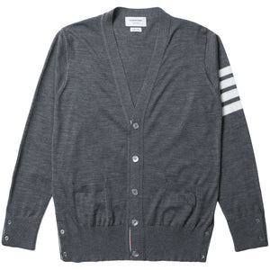 Thom Browne Wool Classic V-Neck Cardigan - SHEET-1 - LISBON STORE