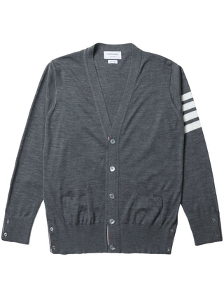 Thom Browne Wool Classic V-Neck Cardigan - SHEET-1 - LISBON STORE