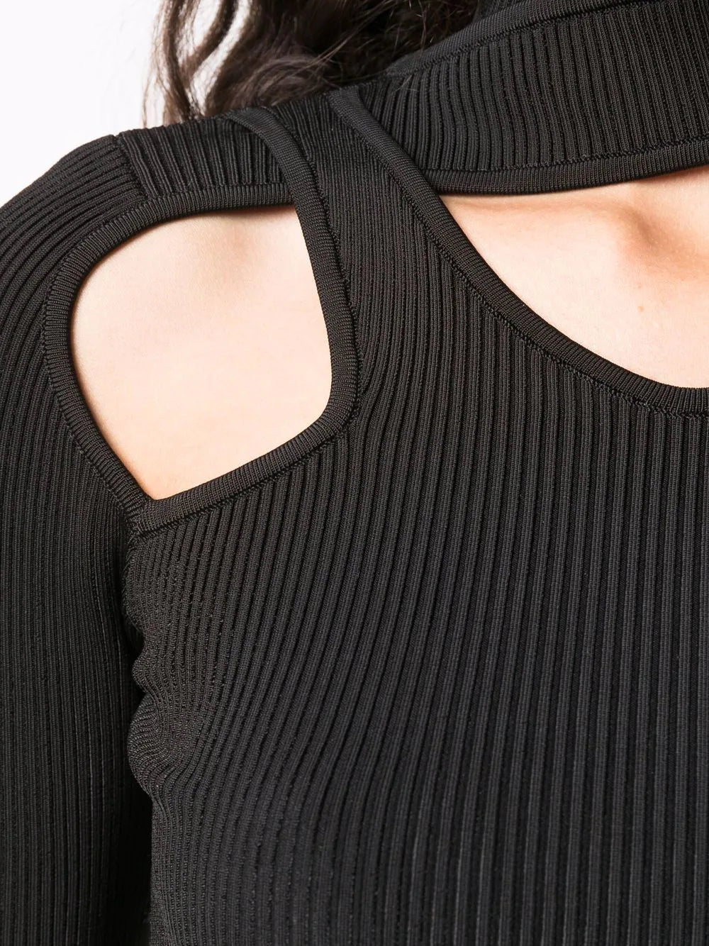 CUTOUT-DETAIL KNITTED TOP