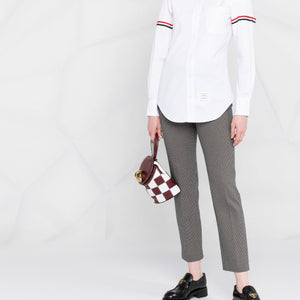 Thom Browne Poplin Armbands Classic Round Collar Shirt - SHEET-1 - LISBON STORE