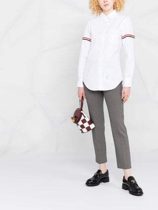 Thom Browne Poplin Armbands Classic Round Collar Shirt - SHEET-1 - LISBON STORE