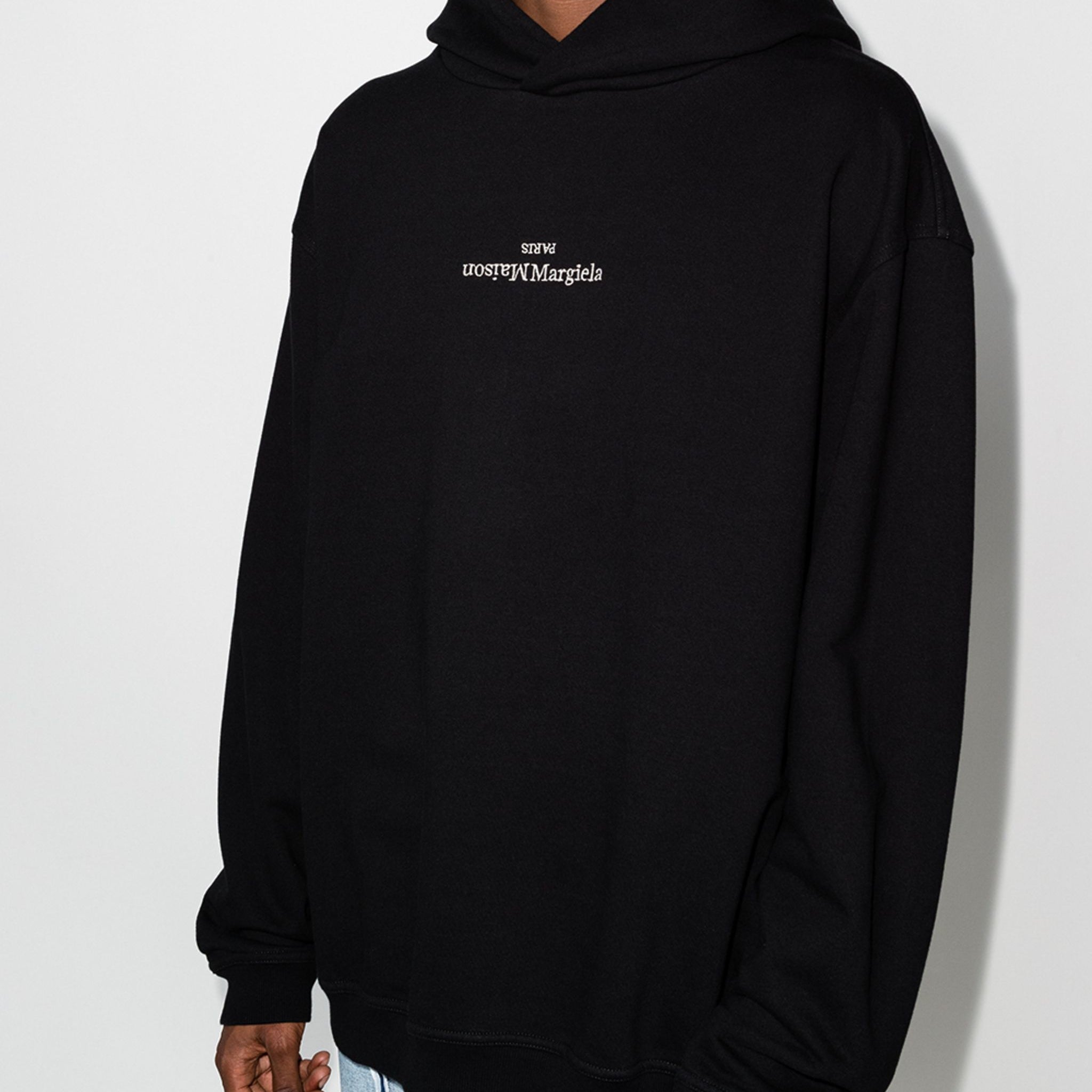 logo-embroidered cotton hoodie