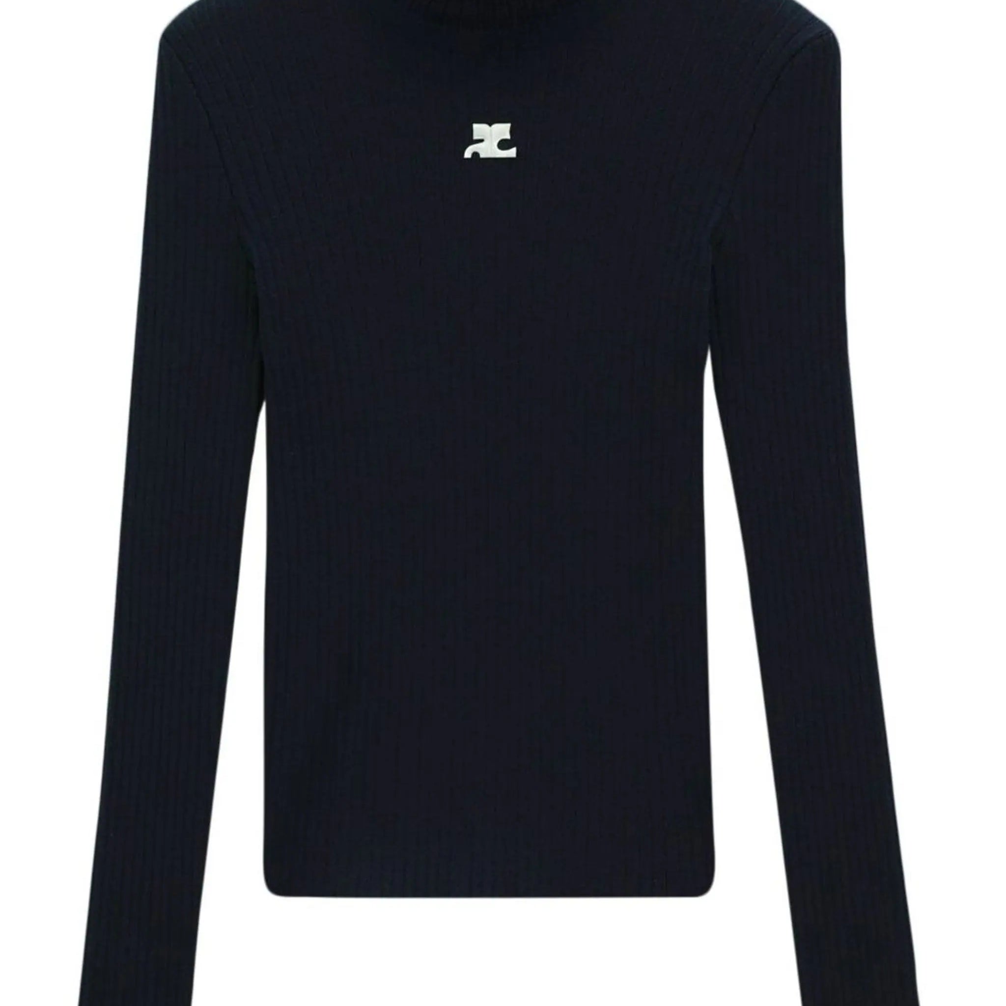 Courreges Reedition Rib Knit Mockneck Sweater | Shop in Lisbon & Online at SHEET-1.com