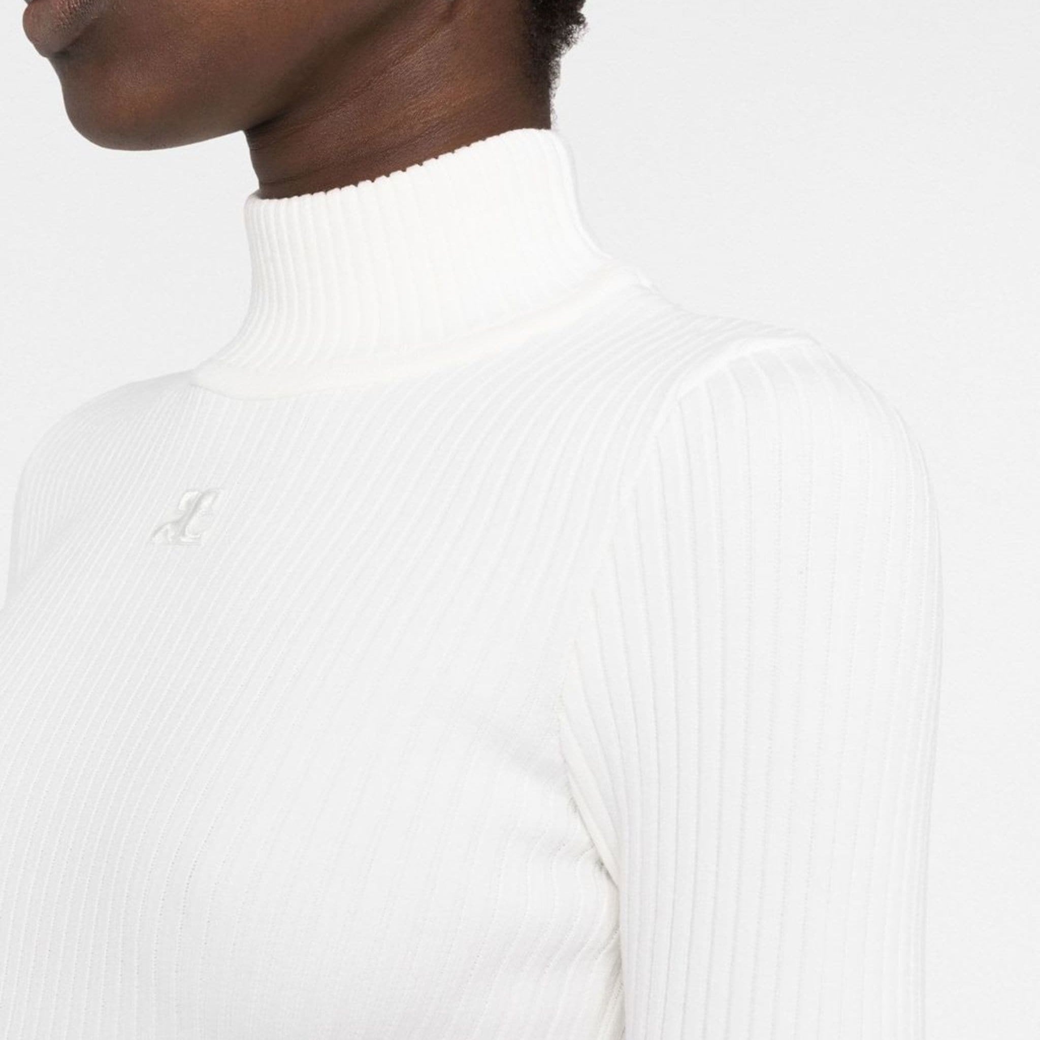 REEDITION RIB KNIT MOCKNECK SWEATER