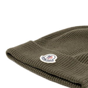 Moncler Logo Patch Knitted Beanie Hat | Shop in Lisbon & Online at SHEET-1.com