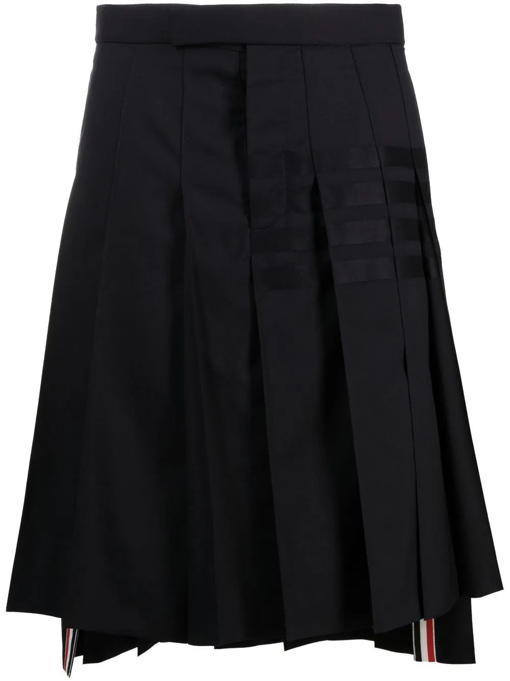 Thom Browne Men's 4-Bar Woollen Pleated Skirt,