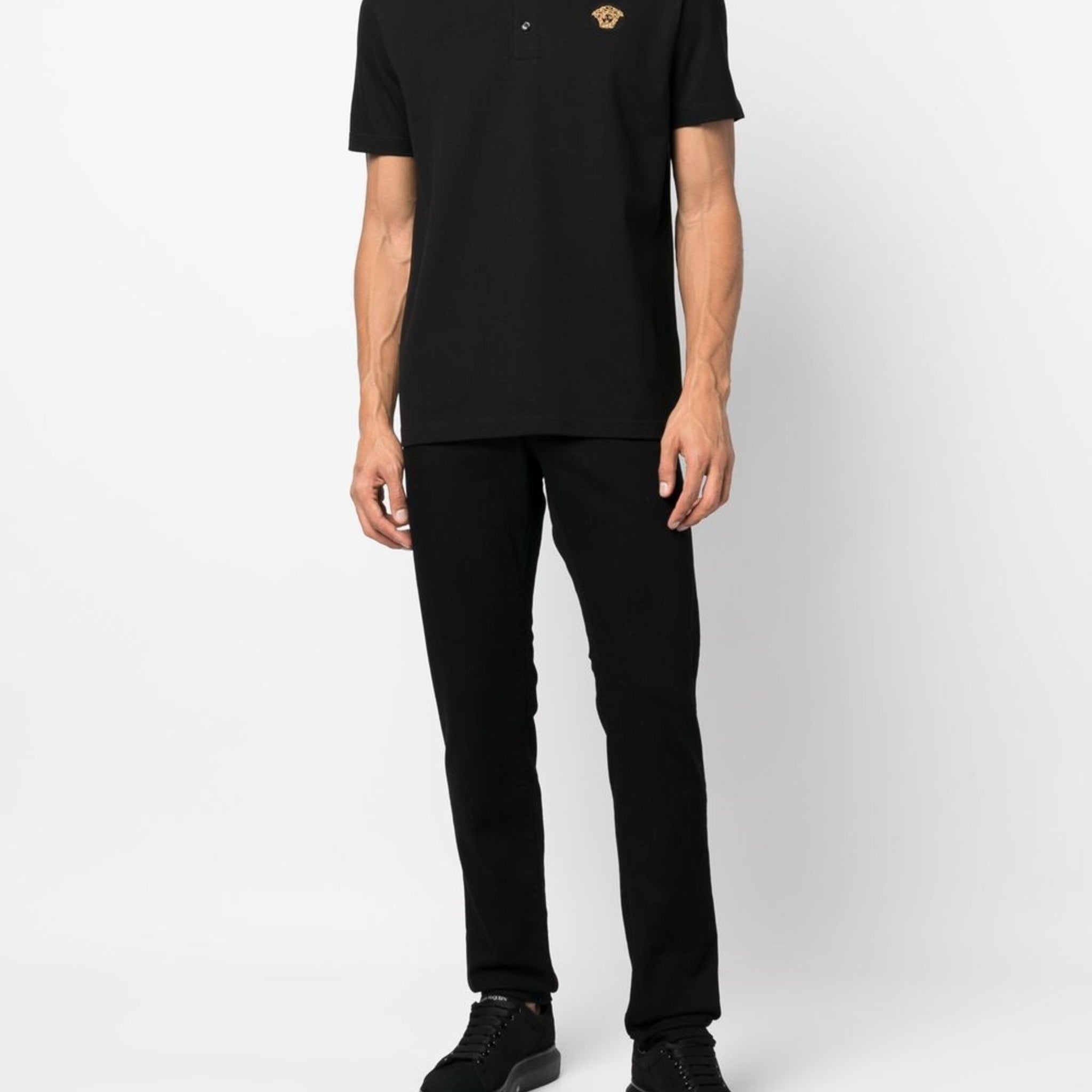 Versace Greca Short-Sleeved Polo Shirt - SHEET-1 - LISBON STORE