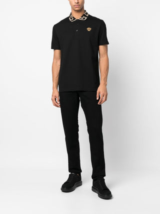 Versace Greca Short-Sleeved Polo Shirt - SHEET-1 - LISBON STORE