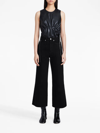 Proenza Schouler Logo Patch Cropped Jeans | Shop in Lisbon & Online at SHEET-1.com