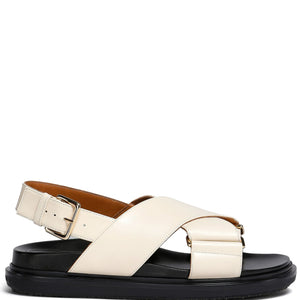 FUSSBET LEATHER SANDALS Pearl