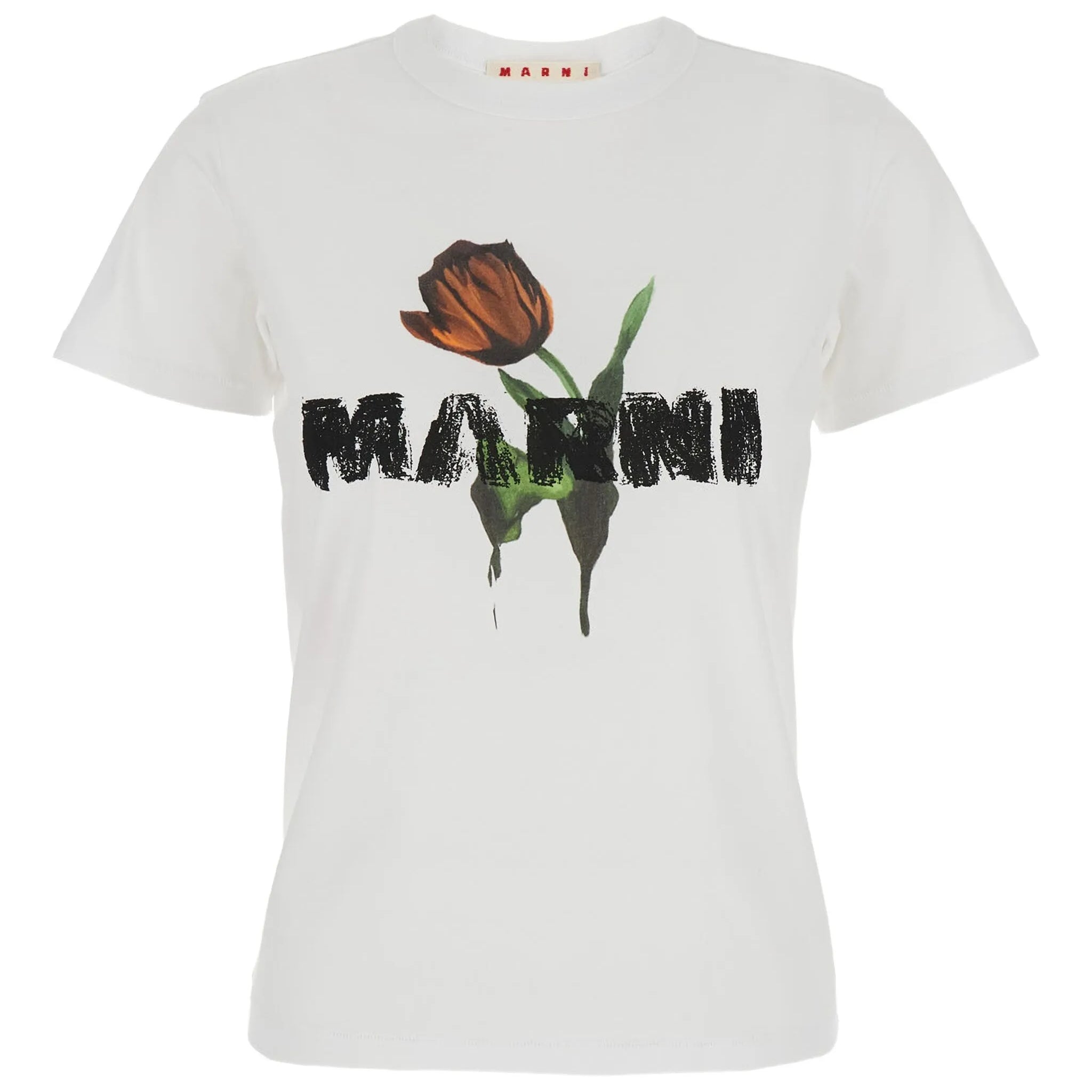 floral-print T-shirt