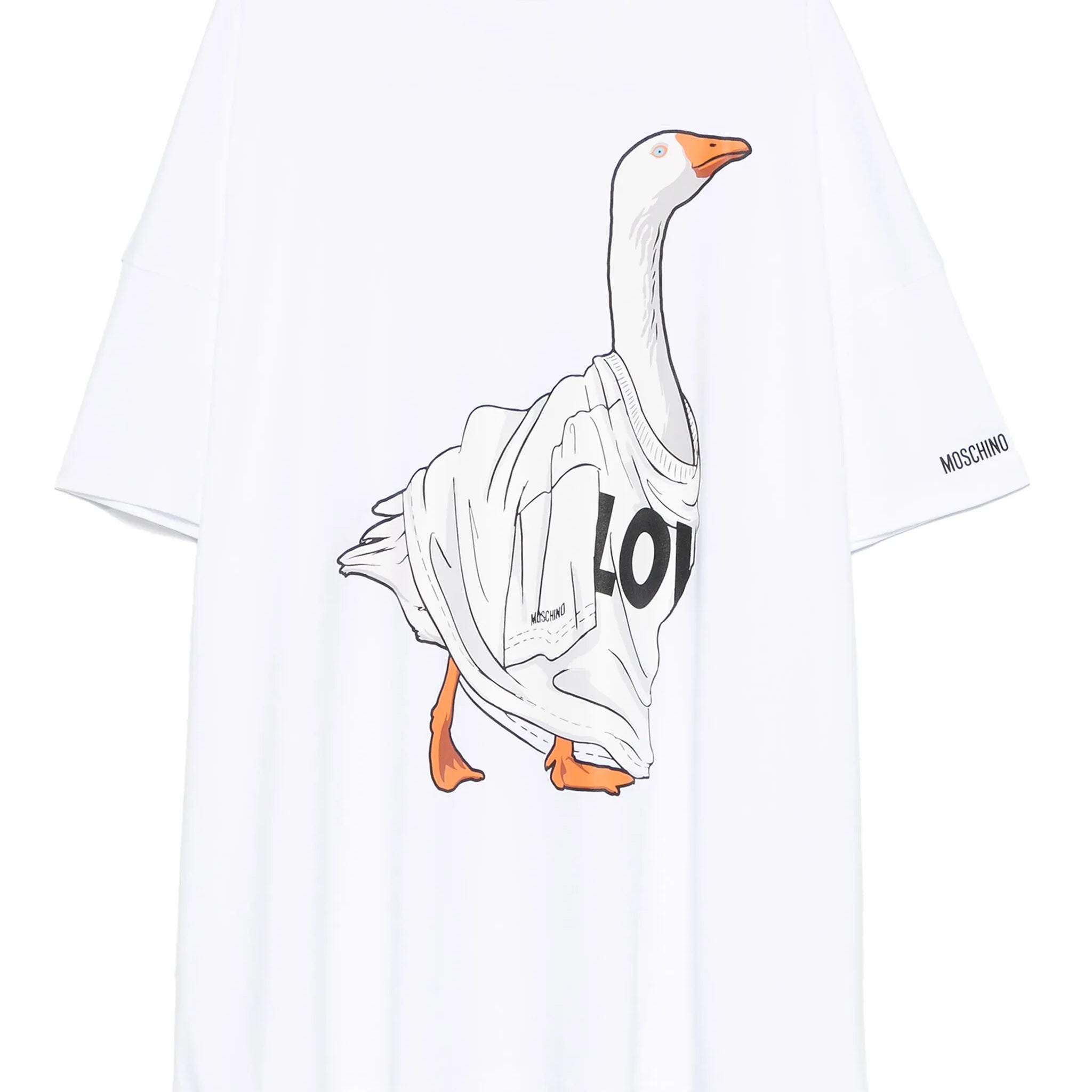 Duck-print mini dress