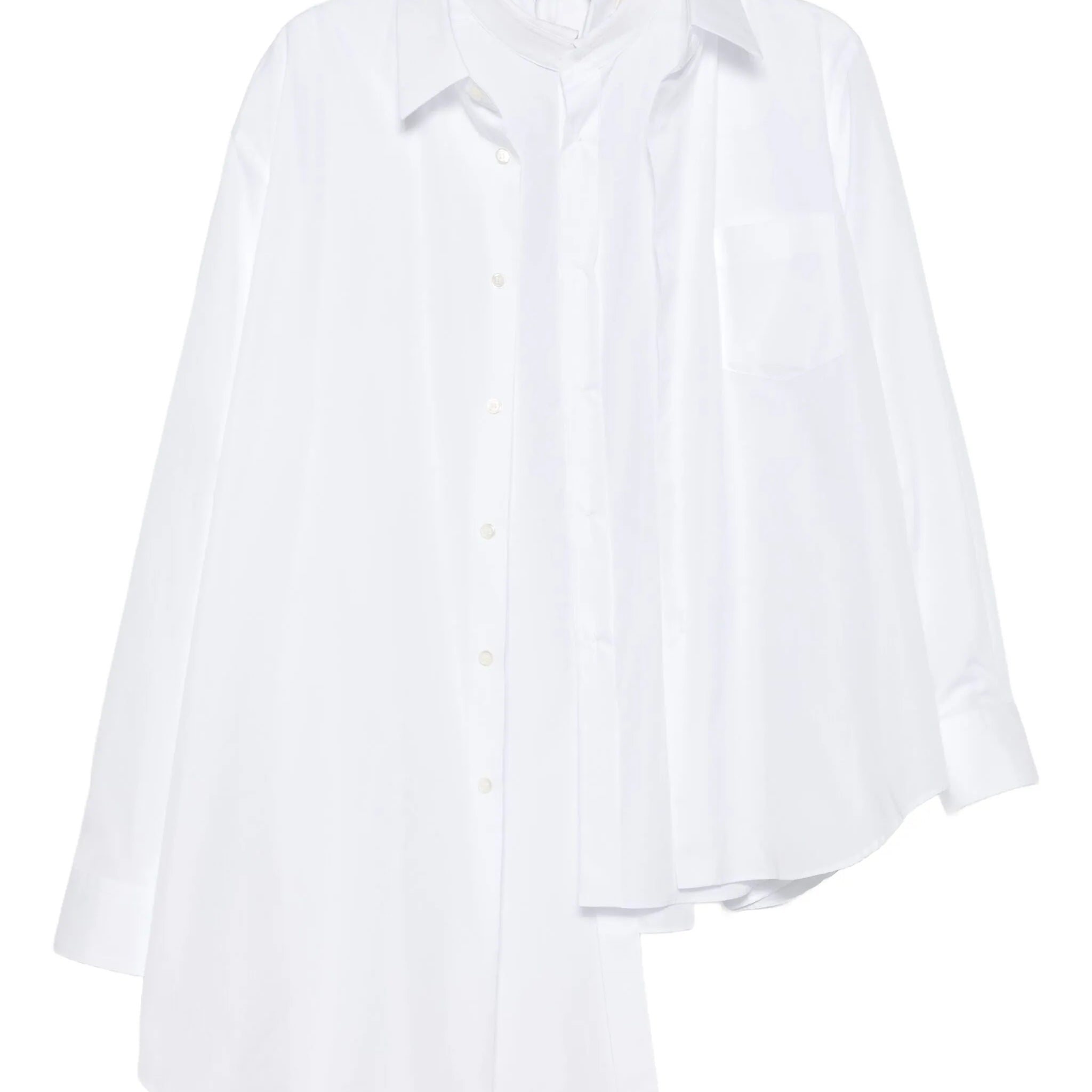 asymmetrical buttoned shirt