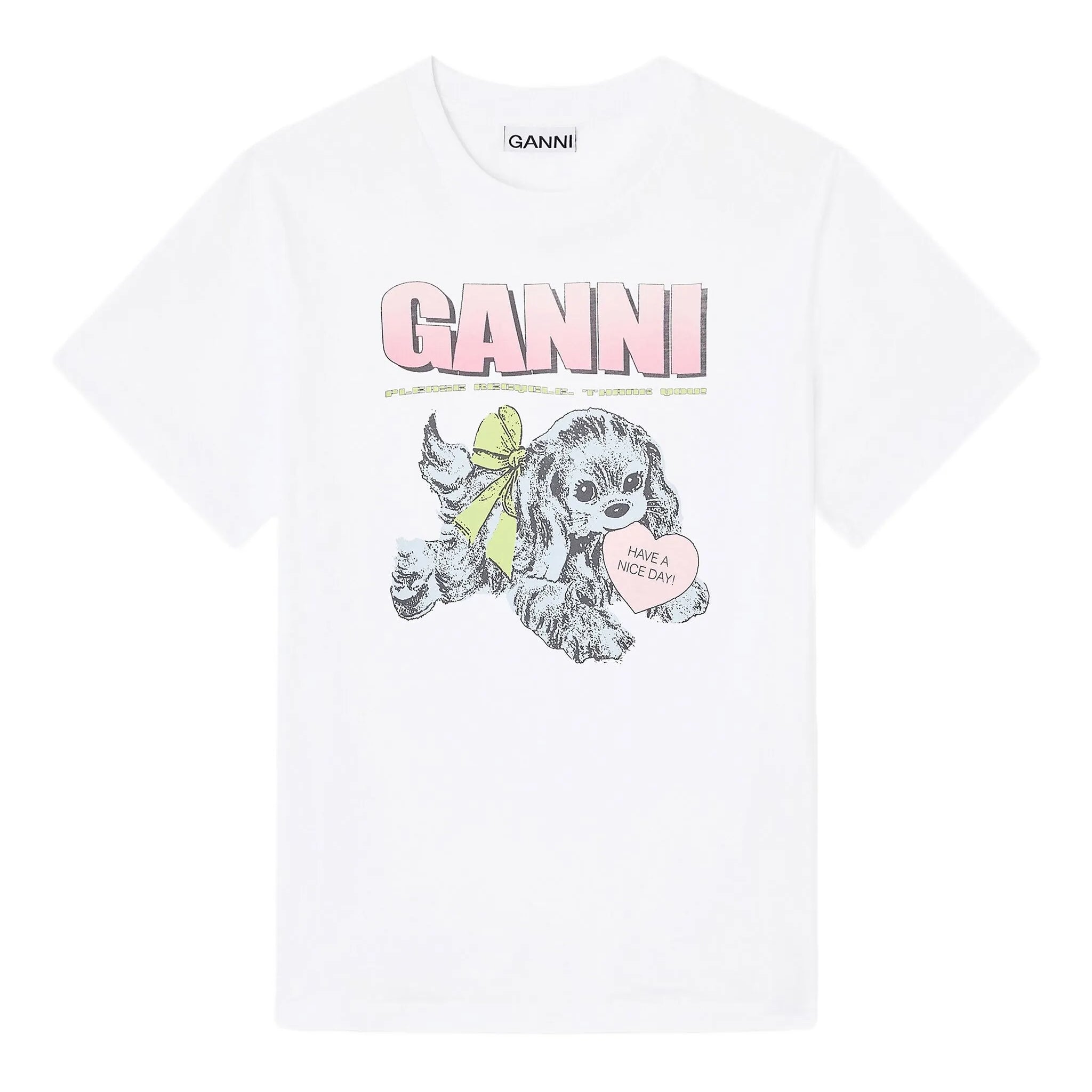 Basic Cotton Jersey Neon Puppy T-shirt