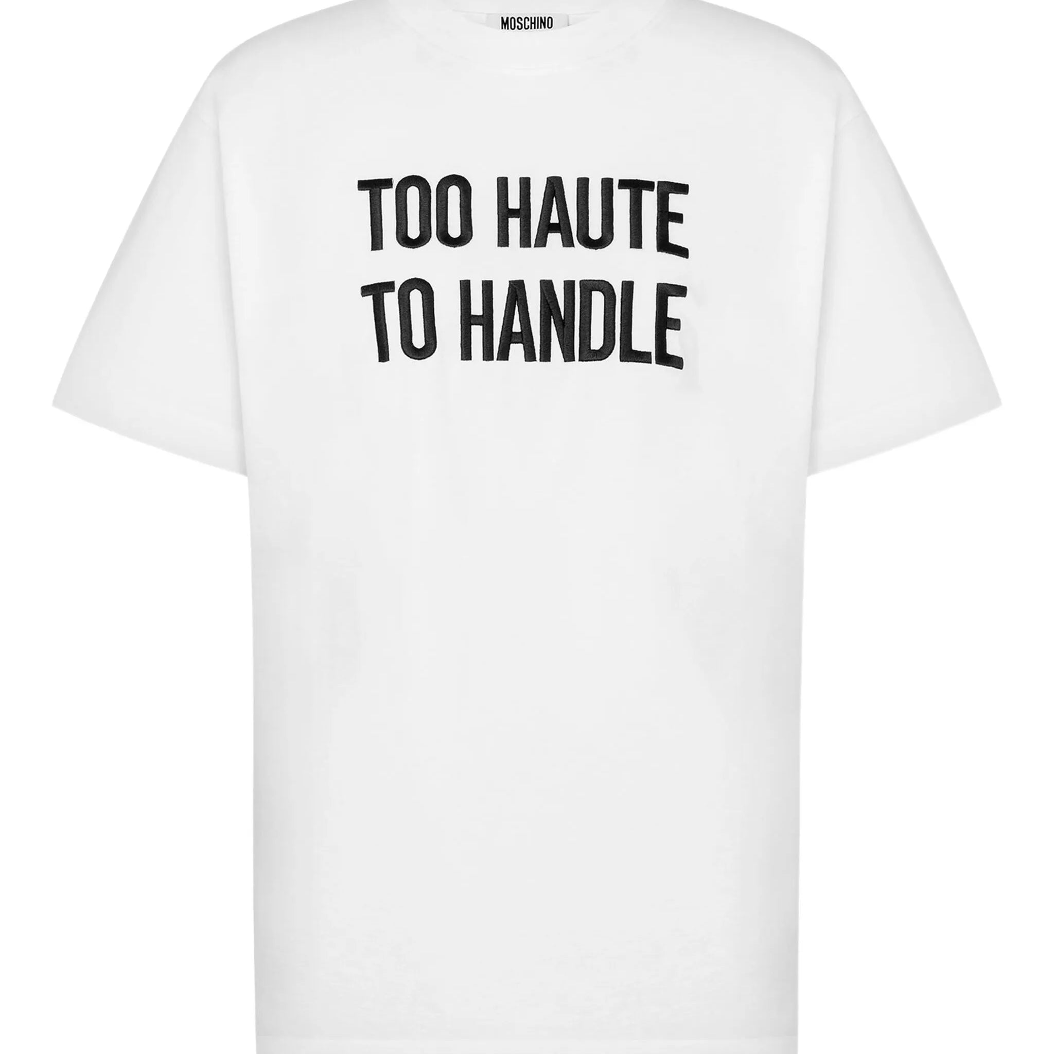 lettering-print cotton T-shirt