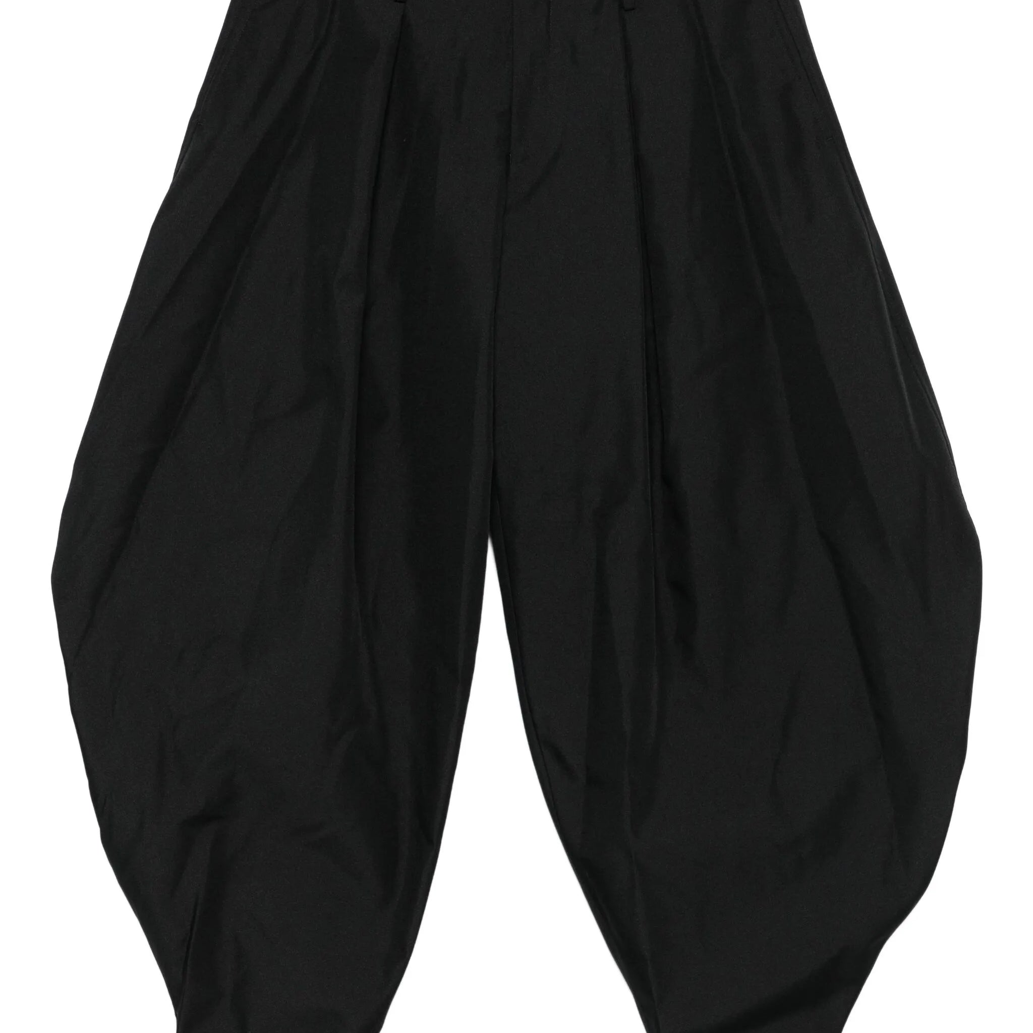 wide-leg wool trousers