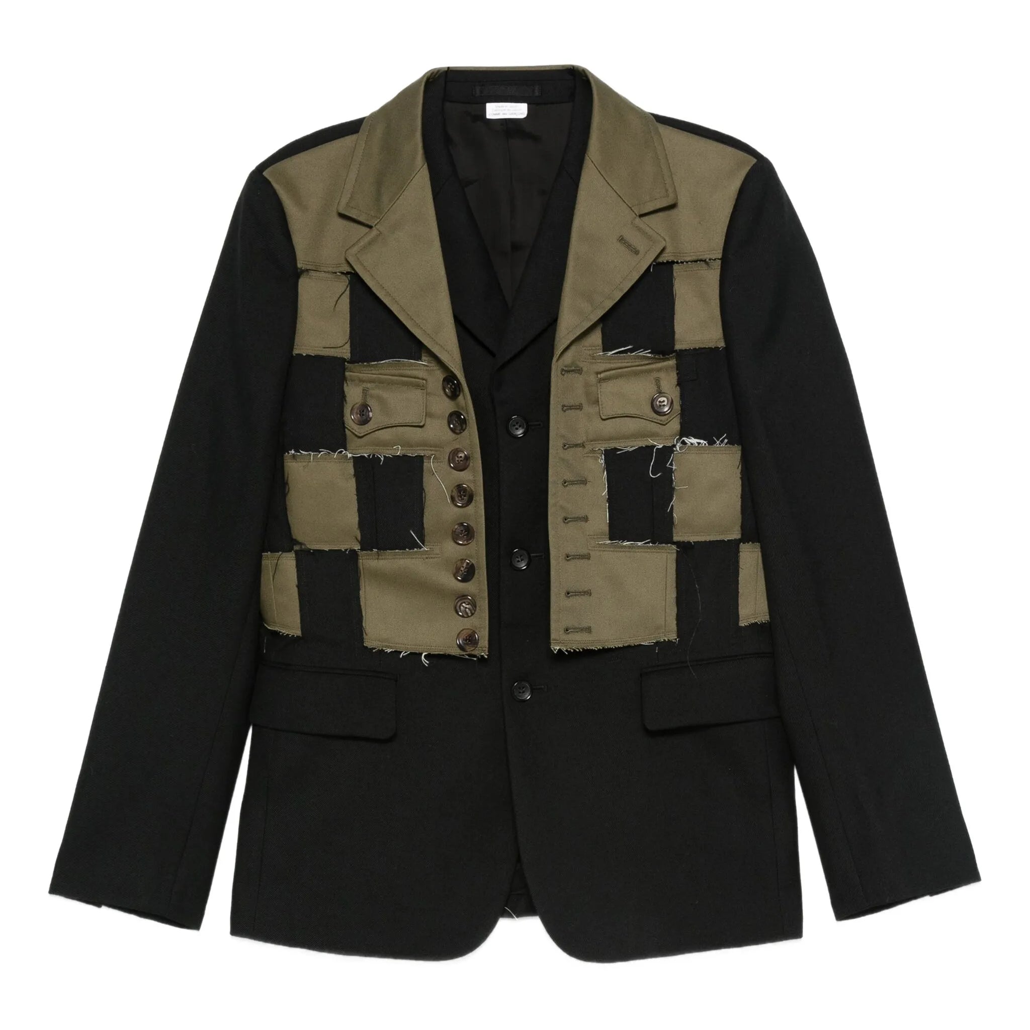 patchwork-check jacket