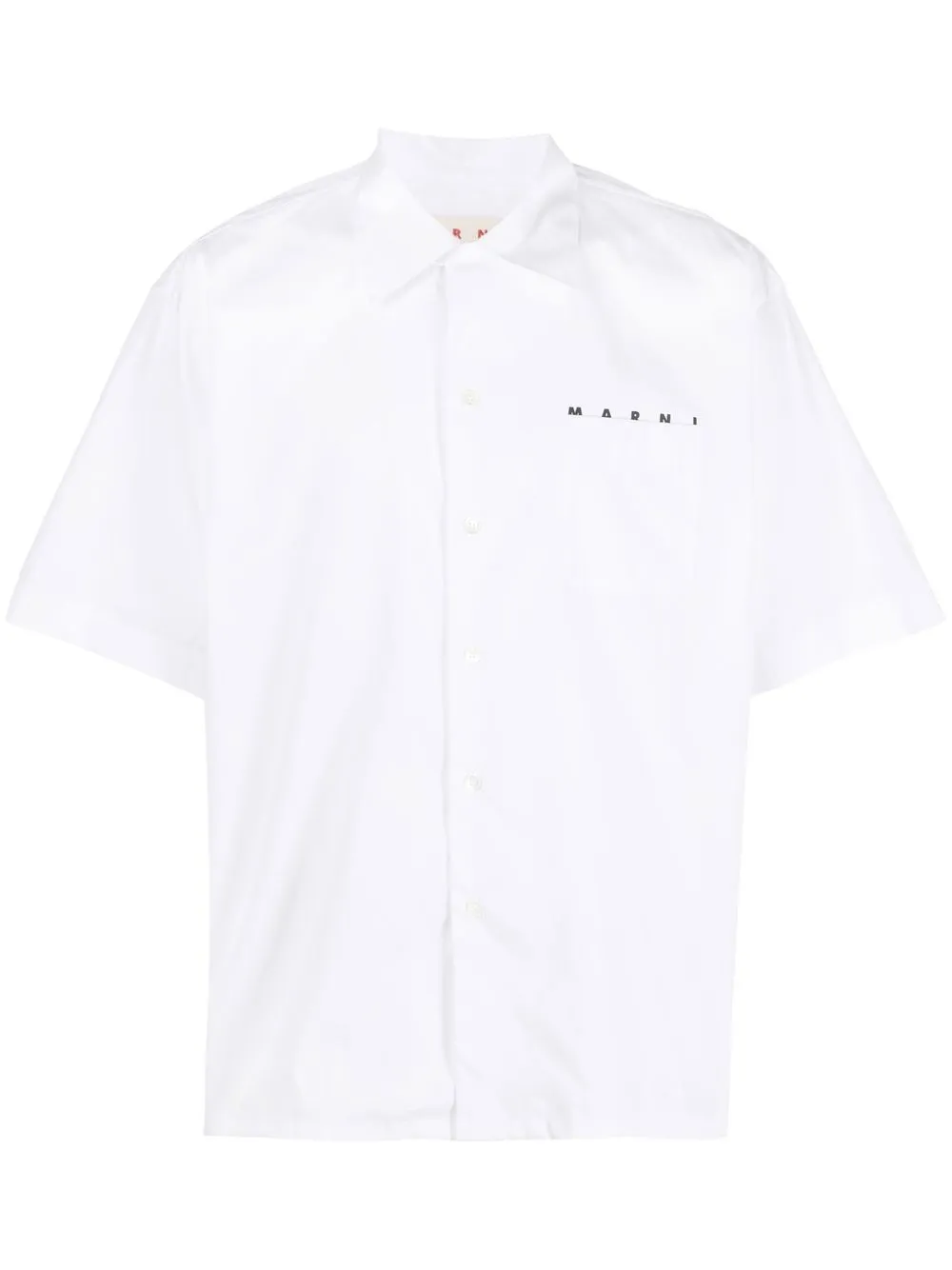 LOGO-PRINT POPLIN BOWLING SHIRT