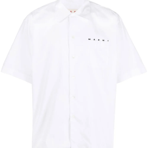 LOGO-PRINT POPLIN BOWLING SHIRT