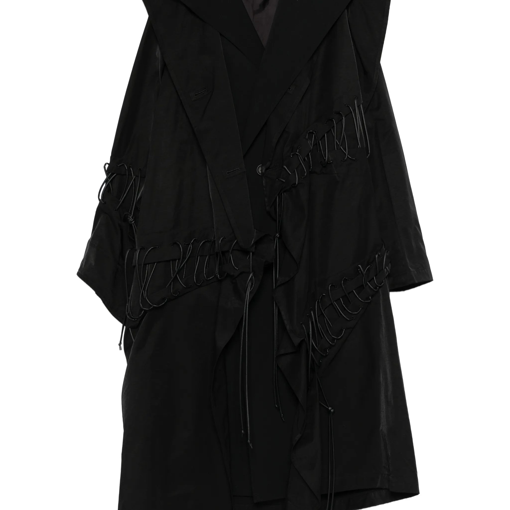 LACE UP DOUBLE LAYERED COAT