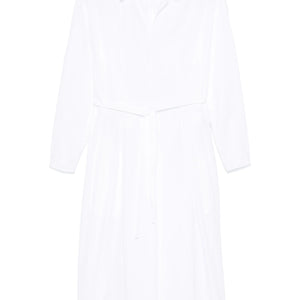 organic-cotton shirt dress White