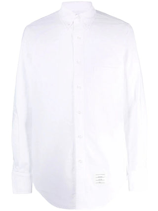 Thom Browne Mens Logo Patch Cotton Shirt | Shop in Lisbon & Online at SHEET-1.com