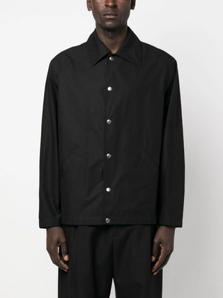 Jil Sander Logo Print Cotton Shirt Jacket - SHEET-1 - LISBON STORE