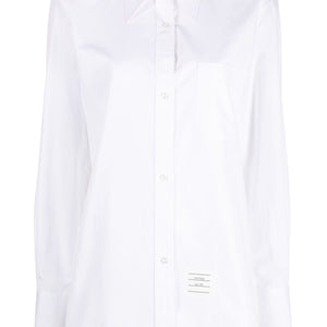 Thom Browne Exaggerated Easy Fit Point Collar Shirt - SHEET-1 - LISBON STORE