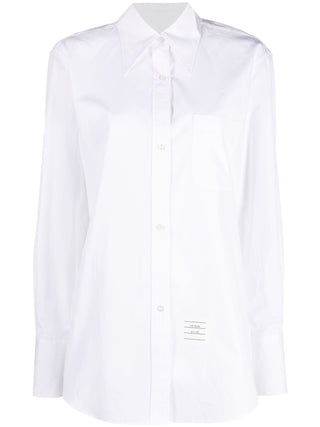 Thom Browne Exaggerated Easy Fit Point Collar Shirt - SHEET-1 - LISBON STORE