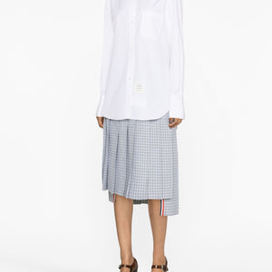 Thom Browne Exaggerated Easy Fit Point Collar Shirt - SHEET-1 - LISBON STORE