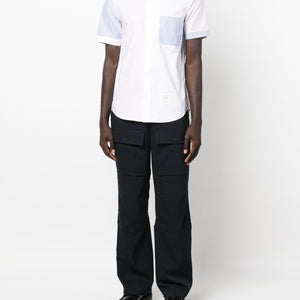 Thom Browne Funmix Stripe Oxford Short Sleeve Shirt - SHEET-1 - LISBON STORE