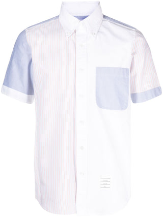 Thom Browne Funmix Stripe Oxford Short Sleeve Shirt - SHEET-1 - LISBON STORE