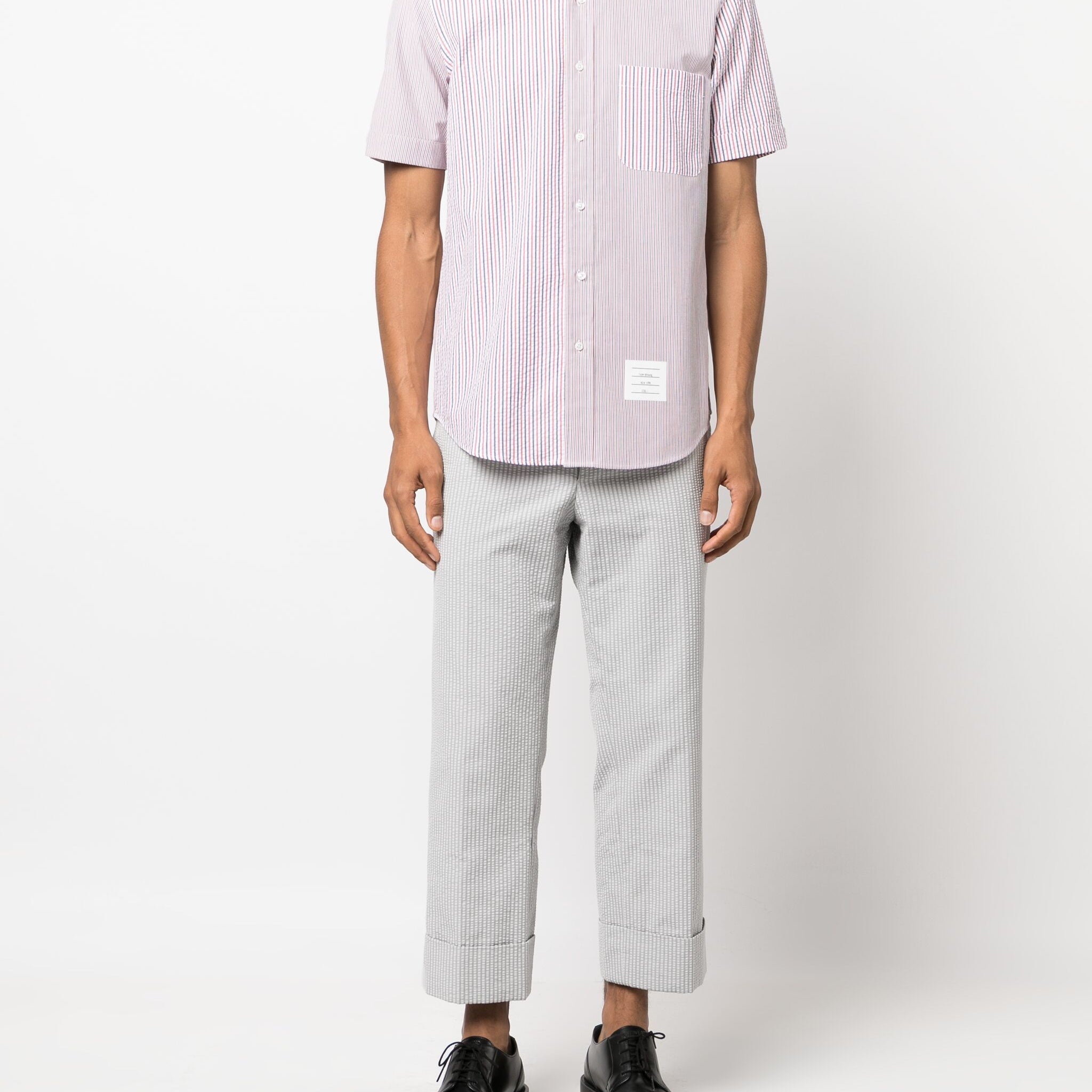 Thom Browne Straight Fit Button Down Short Sleeve - SHEET-1 - LISBON STORE