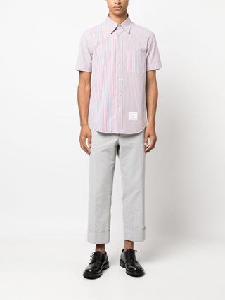 Thom Browne Straight Fit Button Down Short Sleeve - SHEET-1 - LISBON STORE