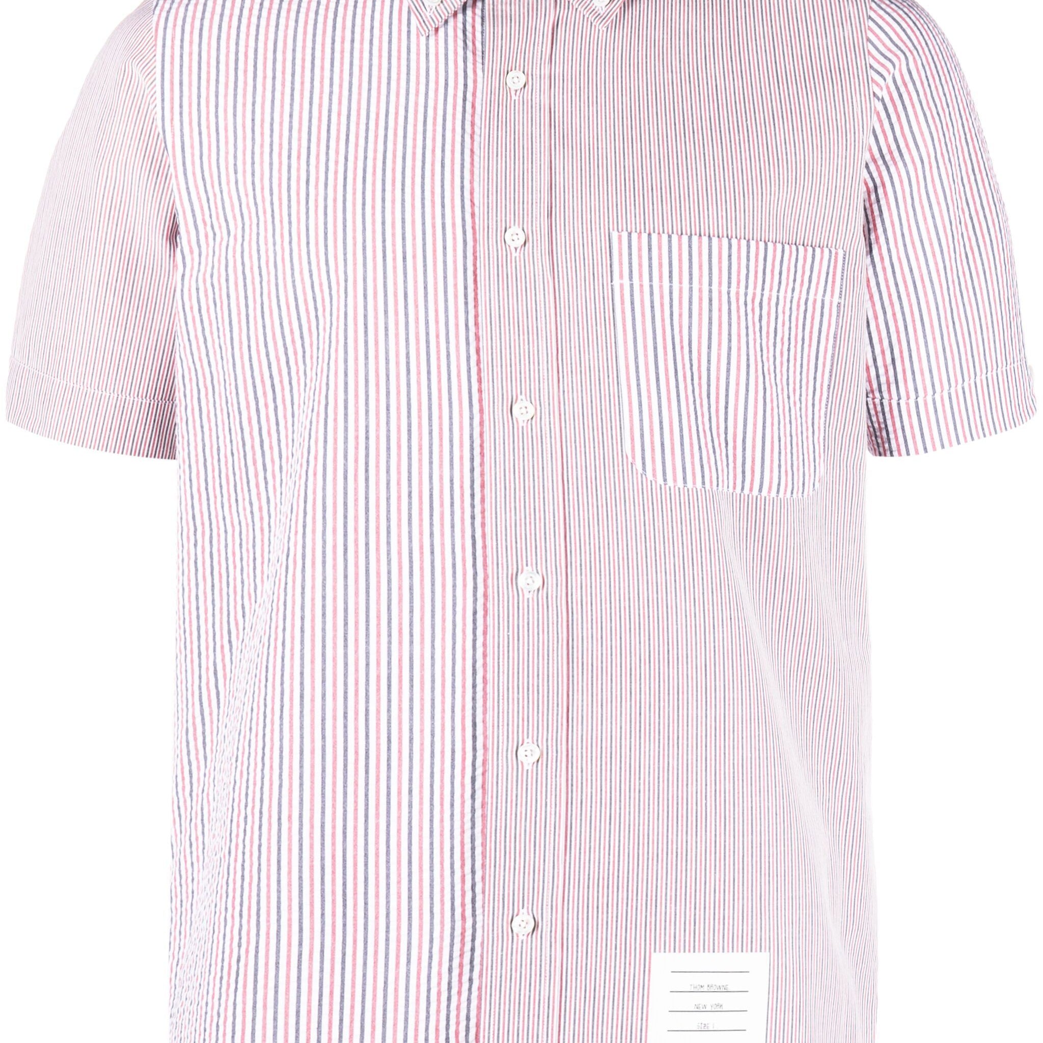 Thom Browne Straight Fit Button Down Short Sleeve - SHEET-1 - LISBON STORE