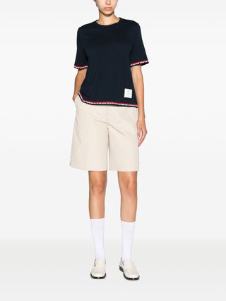 Thom Browne Classic Pique Short Sleeve Tee - SHEET-1 - LISBON STORE