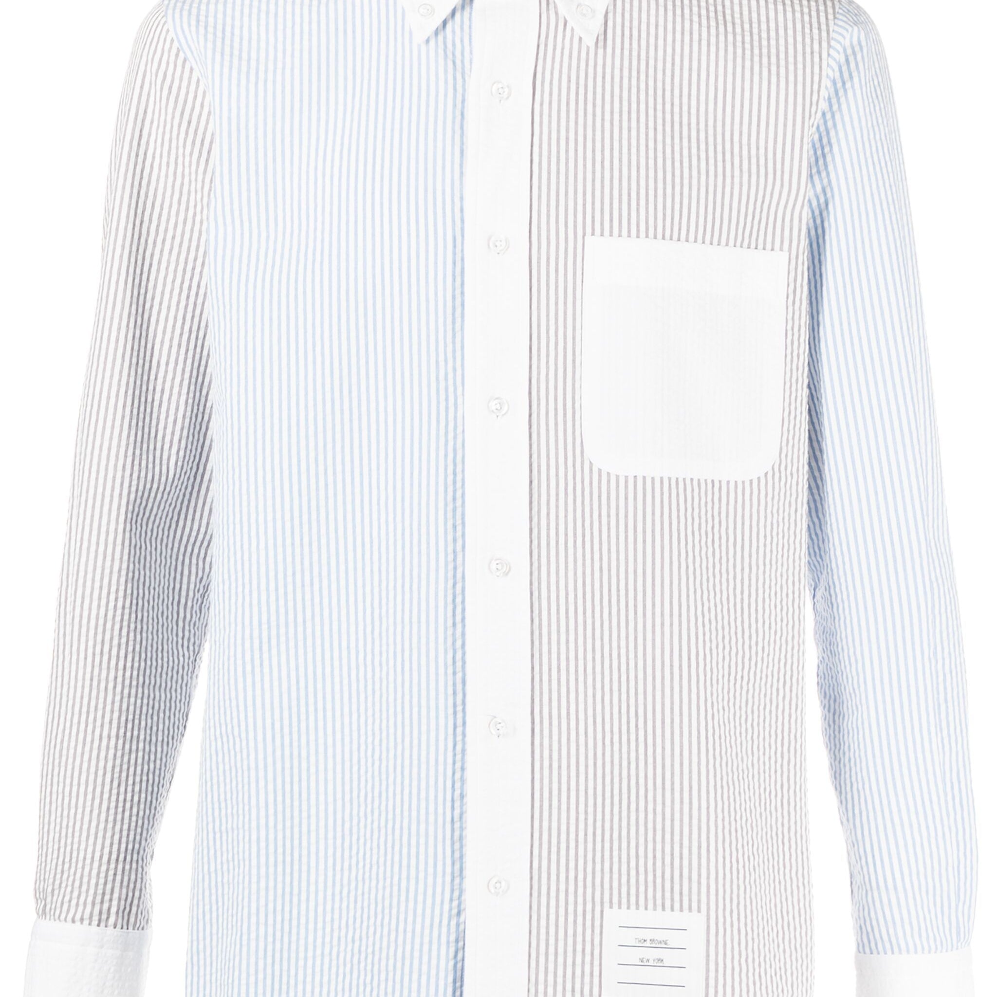 Thom Browne Straight Fit Button Down Long Sleeve Shirt - SHEET-1 - LISBON STORE