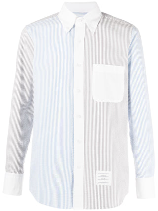 Thom Browne Straight Fit Button Down Long Sleeve Shirt - SHEET-1 - LISBON STORE