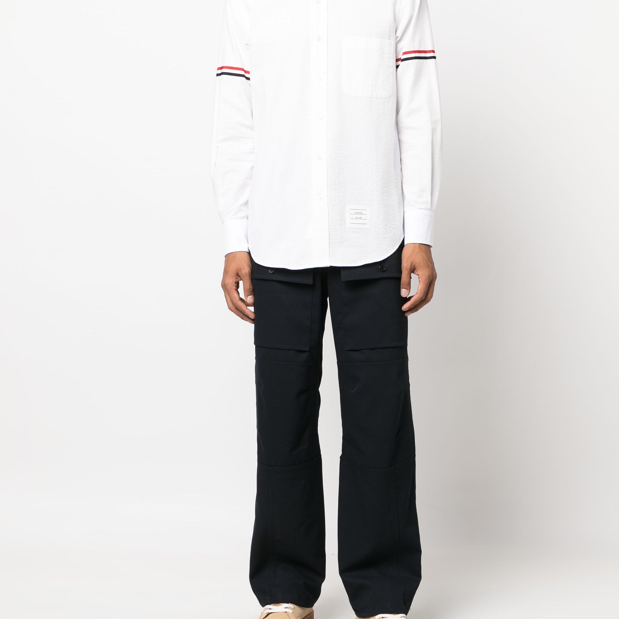 Thom Browne Seersucker Armband Shirt - SHEET-1 - LISBON STORE