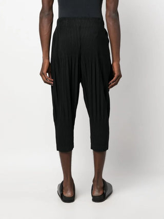 PLEATED TAPERED CROPPED TROUSERS - SHEET-1