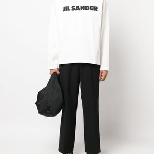 Jil Sander Logo Print Cotton Sweatshirt - SHEET-1 - LISBON STORE