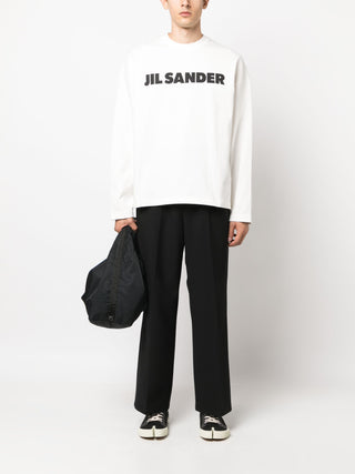 Jil Sander Logo Print Cotton Sweatshirt - SHEET-1 - LISBON STORE