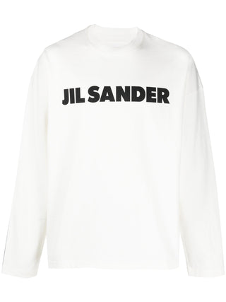 Jil Sander Logo Print Cotton Sweatshirt - SHEET-1 - LISBON STORE