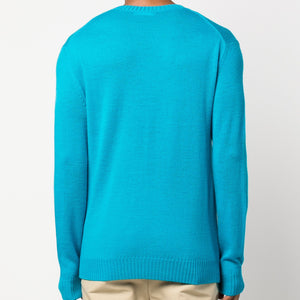 LOGO-EMBROIDERED WOOL JUMPER
