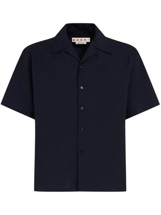 Marni Camp Collar Virgin Wool Shirt - SHEET-1 - LISBON STORE